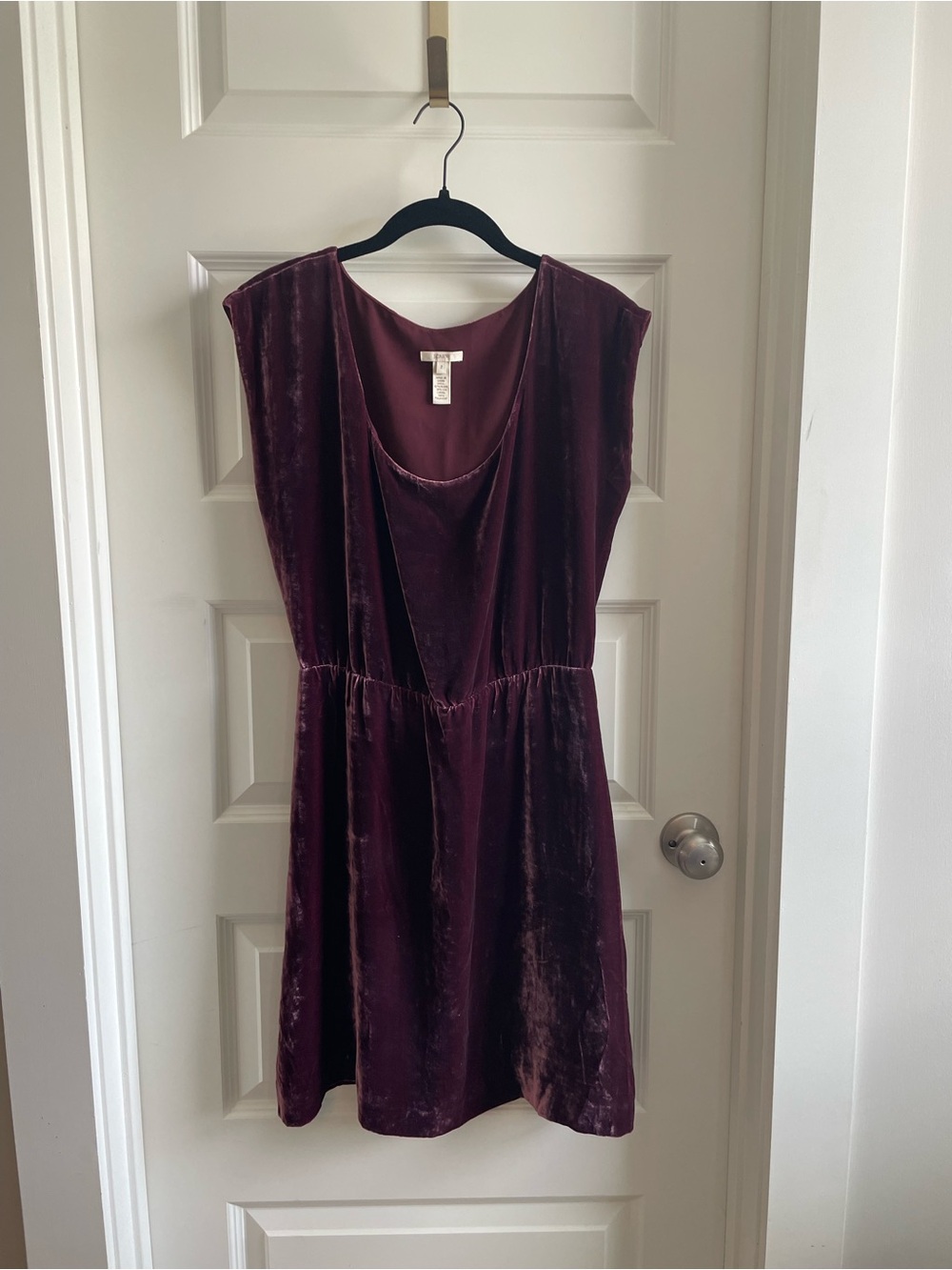 J. Crew Velvet Scoop Mini Dress - Plum